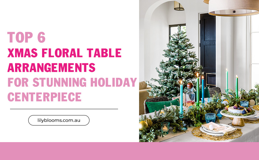 Xmas floral table arrangement