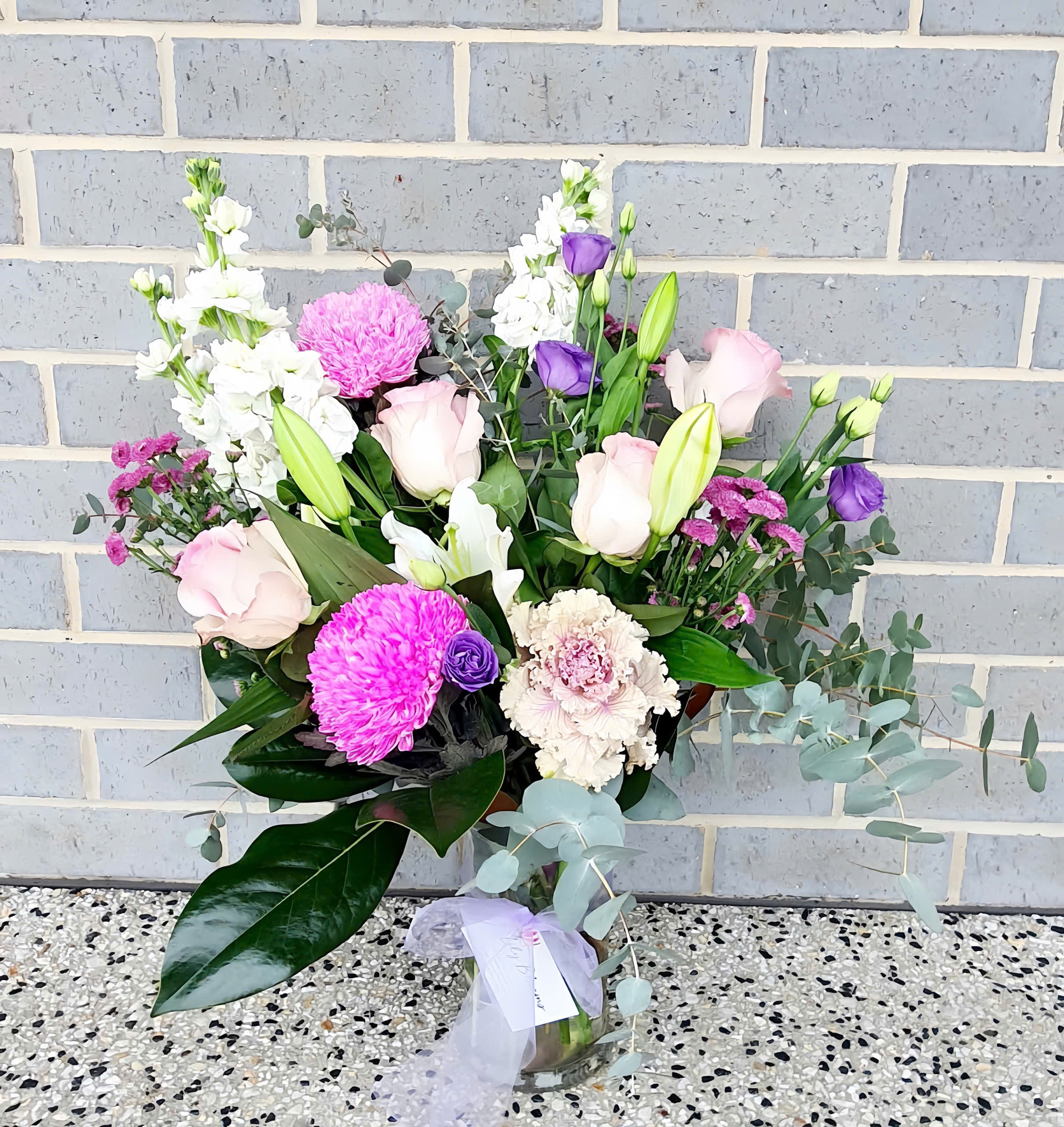 Flowers Delivered in a Vase: The Beauty of Ceramic Pink Vases 1 Blush & Lavender Dream Vase Arrangement
