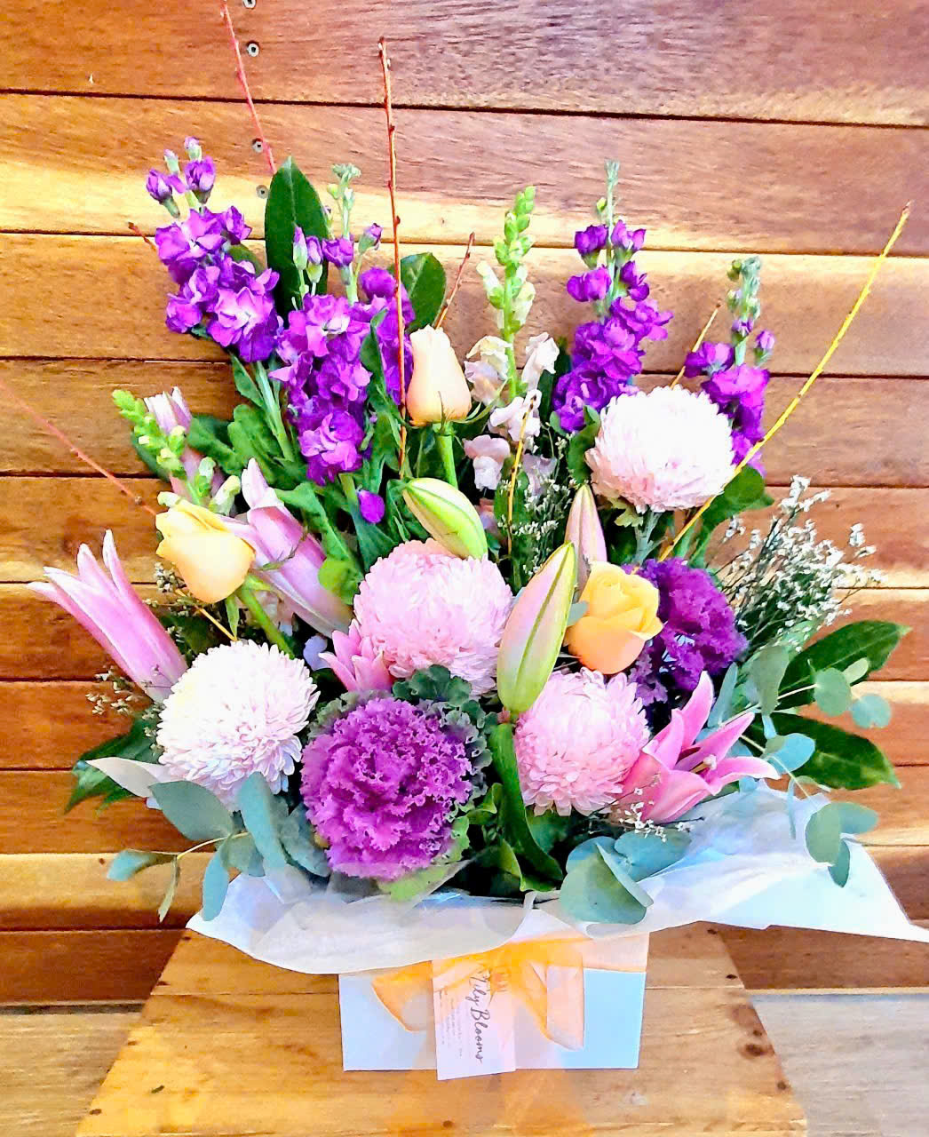 Dainty Pastel Box Arrangement 1 Dainty Pastel Box Arrangement