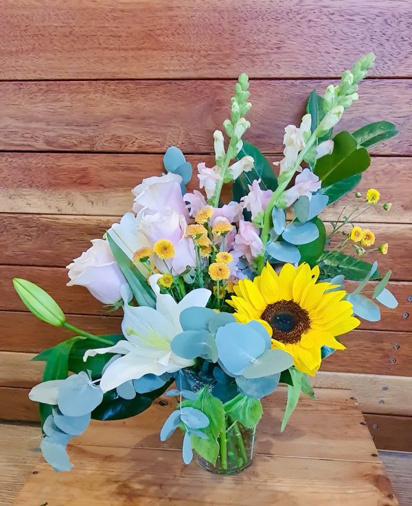 Seasonal Flower Bouquet in Vase